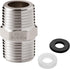 Shower Hose Extension Connector, 1/2 to 1/2 Shower Hose Extender Fitting Extra Long Joint, Used to Connect Two Hoses, Solid Stainless Steel, 1 PCS