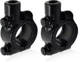 2PCS Motorcycle Handlebar Mirror Mount Holder, 8mm 7/8" Handlebar Clamp Rearview Side Mirror Adapter, Aluminum Motorcycle Mirror Mount Clamp for ATV Street Bike Scooter (Black, 8mm)
