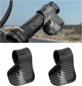 2 PCS Motorcycle Cruise Control, Stable Carbon Fiber Throttle Mounted Motorcycle Cruise Assist, Handrest Wrist Cruise Assist Grip for Handlebar Relieves Hand Joint Fatigue