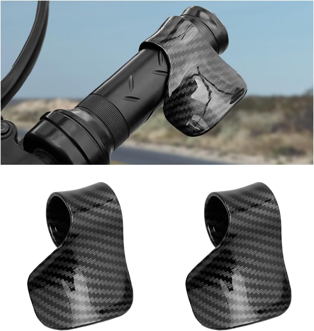 2 PCS Motorcycle Cruise Control, Stable Carbon Fiber Throttle Mounted Motorcycle Cruise Assist, Handrest Wrist Cruise Assist Grip for Handlebar Relieves Hand Joint Fatigue