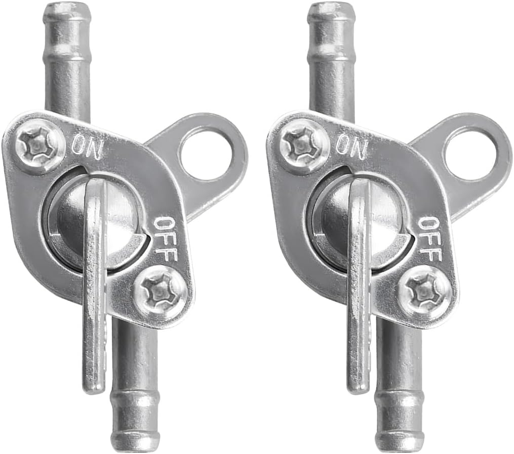 2PCS Inline Fuel Tank Tap Valve, 6mm Motorcycle Inline Fuel Fuel Petcock On Off Switch, Gas Tank Tap Valve Shut Off Valve Switch for ATV 50/70/90/110/125/140/150cc