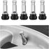 5 PCS TR413AC Tire Valve Stems, Chrome Rubber Tubeless Valve Stems Suit for 0.453 inch Rim Holes, Snap-in Tyre Metal Stems for Standard Vehicle Tires, Car Accessories (Black)