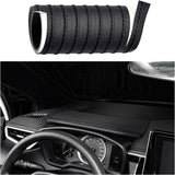 Car Interior Trim Strips, Automotive Flexible Leather Moulding Line for Door Panel Gap, Universal DIY Decorative Dashboard Line Strip Fit Cars Trucks SUVs, Car Accessories (Black)
