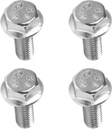 4 PCS Car Top Front Skid Plate Bolts, 304 Stainless Steel 12mm Hex Head Flanged Hexagon Screws, Bolts Compatible with 4Runner Land Cruiser Sequoia Tacoma, Car Accessories (4 PCS)