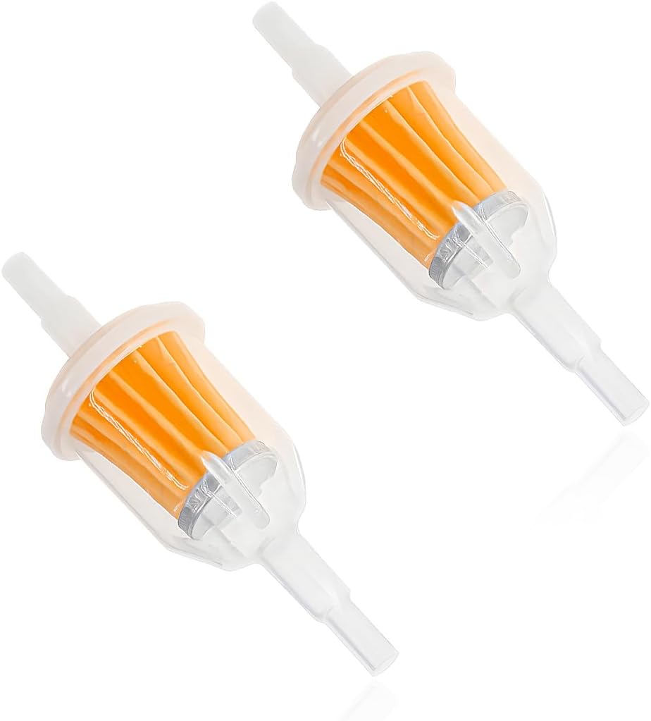 2PCS Gas Inline Fuel Filters with Magnet, 1/4 Inch x 5/16 Inch Car Engine Fuel Filter Replacement, High Flow Gas Filter Replaces AM116304 25 050 22-s Gy20709 21541500