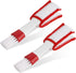 2 PCS Mini Duster for Car Air Vent, Double Ended Automotive Air Vent Microfiber Duster & Brush, Dust Collector Cleaner for Keyboard Window Leaves Shutter, Car Accessories (Red & White)