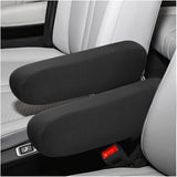 2 PCS Car Front Seat Armrest Covers, Elastic Fabric Stretch Car Seat Armrest Protectors, Soft Front Seat Armrest Cover Replacement, Universal Vehicle Accessories for Cars (Black)