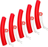 5 PCS Car Tire Changing Rim Protector, Flexible Anti-Scratch Fixing Tyre Rim Protective Cover, Perfect Arc Fit Wheel Changing Rim Edge Savers for Cars SUVs Motorcycle (Red)