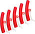 5 PCS Car Tire Changing Rim Protector, Flexible Anti-Scratch Fixing Tyre Rim Protective Cover, Perfect Arc Fit Wheel Changing Rim Edge Savers for Cars SUVs Motorcycle (Red)