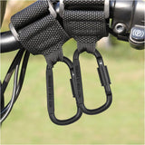 2PCS Hook for Hanging Helmet Goggle Headsets Bags, Heavy Duty Carabiner Clip, Adjustable Strap Hook for Scooter (Black)
