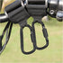 2PCS Hook for Hanging Helmet Goggle Headsets Bags, Heavy Duty Carabiner Clip, Adjustable Strap Hook for Scooter (Black)
