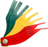 Brake Lining Thickness Gauge, 8 Piece Color Coded Auto Brake Pad Measuring Ruler Tool, Easy to Read SAE & Metric Disc and Drum Brake Lining Gauge Set, Car Accessories