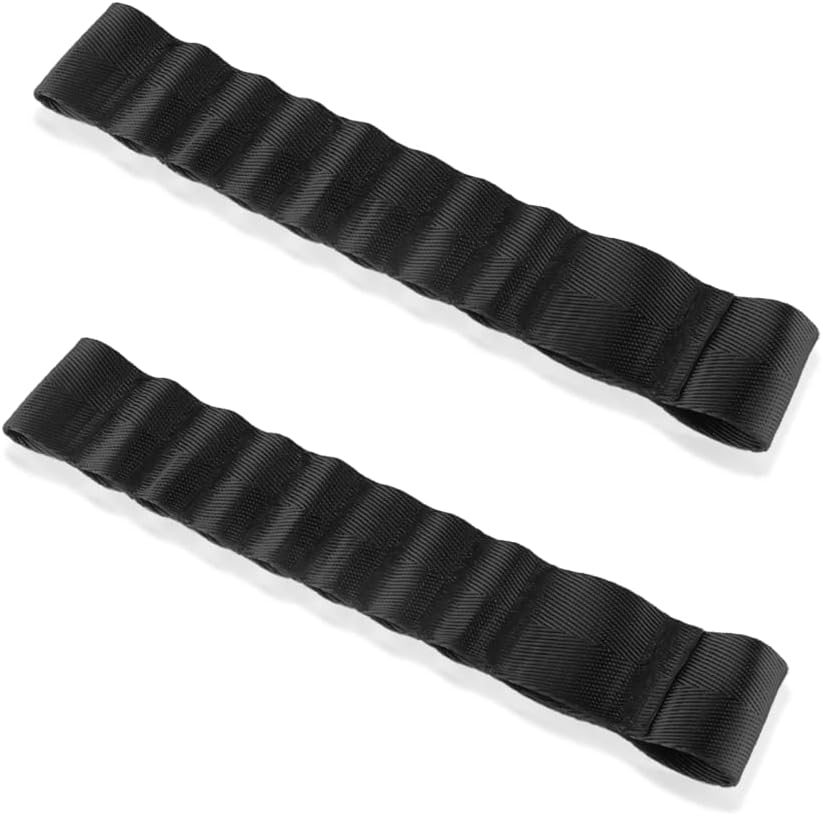 2PCS Door Limiting Straps Compatible With Wrangler CJ YJ TJ JK JKU JL JLU 1985-2023, 9Inch Adjustable Heavy Duty Check Straps With Load 1000 Lb, Unique Car Guard (Black)