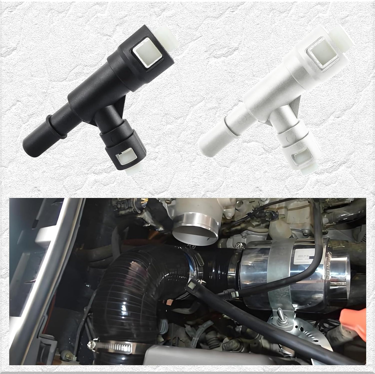 2PCS Car Heater Hose Connector Replacement OEM#15055343 15055342,T-Coolant Hose Connector Compatible with GMC Chevrolet Cadillac,Waterproof Connectors for Heater Hose Fitting