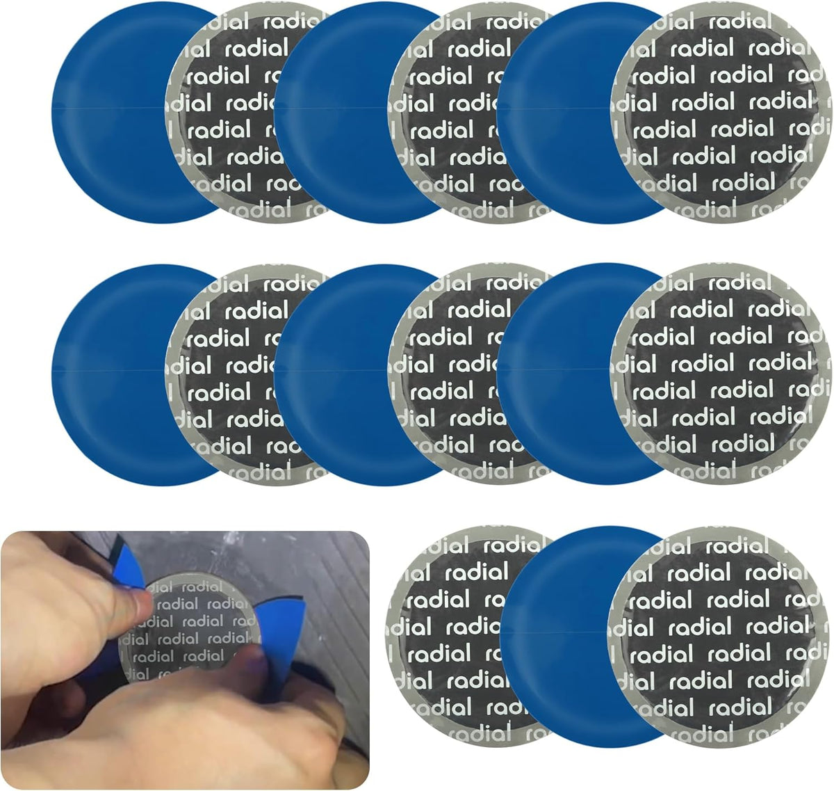 15PCS 79mm Car Tire Patch Kit,Round Rubber Tire Repair Patch for Fast Repair of Automotive Tire,Universal Heavy Duty Cold Patch Car Tire Repair Kit for Car Truck Motorcycle