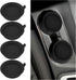 4PCS Silicone Car Coasters with Diamond Shape Design,Non-Slip & Heat Resistant Car Cup Holder Coaster,Universal Cup Holder Insert Car Interior Accessories for Women/Men (Black)