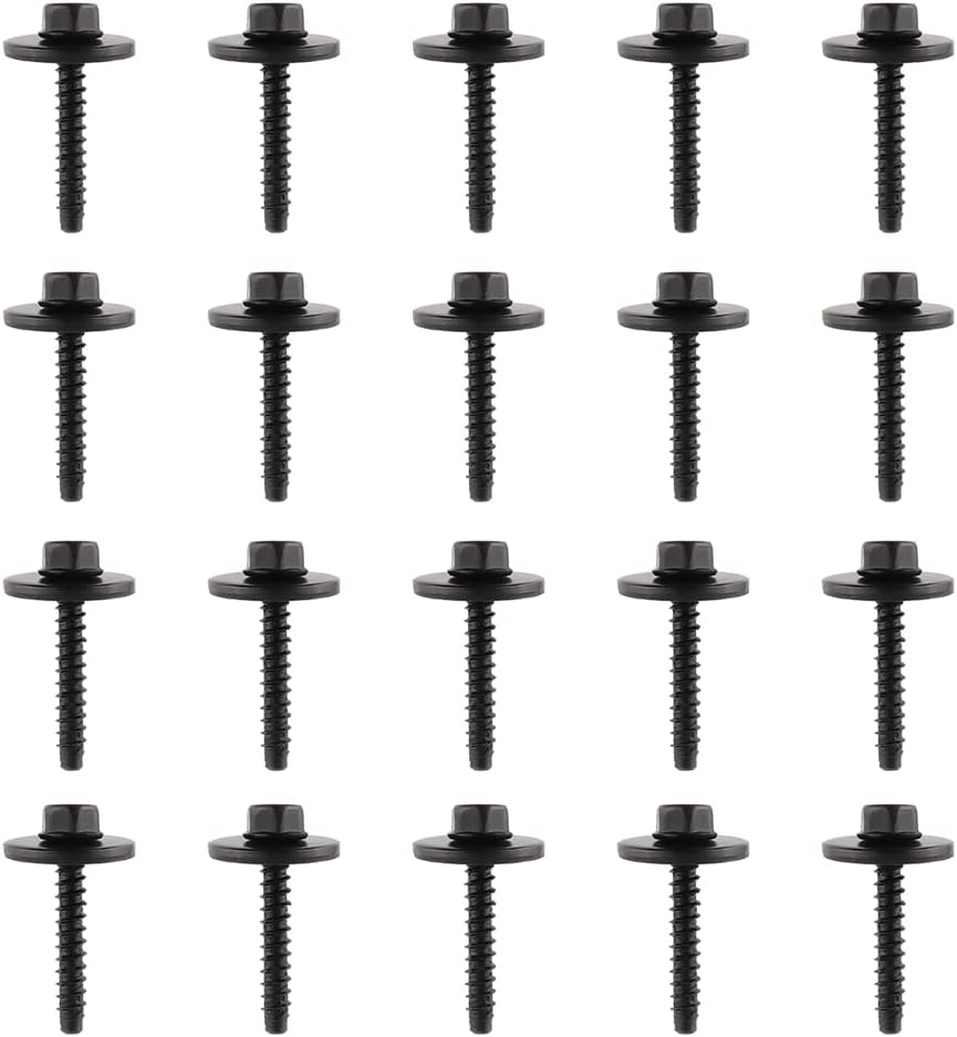 20PCS Automotive Fender Liner Wheel Well Liners Bumper Cover Bolt Screw for Tighten Installation,OEM#11570498 Car Parts Fender Bolts Compatible with GM,Chevrolet,Buick,Cadillac,Camaro,BMW