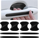 8PCS Car Door Protector with Reflective Design,Stylish Honeycomb Car Door Handle Protector for Anti-Scratch Protection,Universal Cars Doors Handle Scratch Protectors for Cars,SUVs