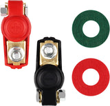 2PCS Pure Copper Battery Terminal Connectors+2PCS Battery Terminal Fiber Washers-Auto Quick Release Replacement Battery Terminal Assortment Kit,Fit for Car Van Caravan Truck Battery