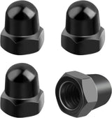 4PCS M6 Black License Plate Screws Caps,Stainless Steel License Plate Hardware Compatible with Volvo C30,C70,S60,S70,S80,M6 Licenses Plates Screws with Caps Replace OEM#968458