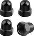 4PCS M6 Black License Plate Screws Caps,Stainless Steel License Plate Hardware Compatible with Volvo C30,C70,S60,S70,S80,M6 Licenses Plates Screws with Caps Replace OEM