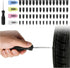 60PCS 4 Sizes Tire Repair Rubber Nail Kit,Quick Emergency Screw in Tire Plugs Kit for Tubeless Tyre,Self-Service Heavy Duty Flat Tires Repair Kits as Tires Repairs Tools