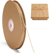 328FT Jute Twine 1.5mm 2 Ply Natural Craft Twine String for Gift Wrapping, DIY Crafts, Gardening & Home Use