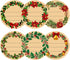 120Pcs Christmas Gift Stickers - 2 Inch Round Kraft Paper Christmas Holiday Wreath Labels Stickers for Gift Wrapping, Party Favors, DIY Crafts