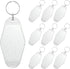 10 Pcs Modern Glitter Rhombus Keychain Tags, Clear Transparent Plastic Motel Keychains with Glitter & Key Rings, Customizable Luggage Tags & Room Labels