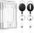 2 Pack Vertical 2-Card Badge Holder with Thumb Slots Hard Transparent PC Case Protector with Retractable Badge Reel Carabiner Clip for IDs Credit Cards Driver’s Licenses and Passes