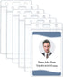 6 Pack Vertical ID Card Badge Holder Waterproof Clear Card Sleeve Case Cover Heavy Duty Card Protector Pouch with Resealable Zip for Proximity Key Card Driver’s License and Credit Card