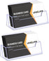 2 Pack Acrylic Business Card Holder for Desk 1 Slot Clear Business Card Display Stand for Men & Women Desktop Business Card Organizer Card Stand for Office Home Exhibition, 60 Card Capacity