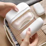 Leakproof Travel Soap Case, Compact Bar Soap Travel Case with Lid, Portable Soap Container Essentials with Drainage Layer for Traveling, Bathroom, Shower, Gym, Camping
