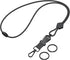 Breakaway Lanyard for ID Badges, Heavy Duty Neck Lanyard with Safety Breakaway Buckle Detachable Buckle Length Adjuster Swivel Hook & Key Rings, Adjustable Round Cord for Keys, Black