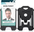 2 Pack Heavy Duty Badge Holder Vertical Hard Plastic Case with Clear Window and Tight Clip Stable Card Protector Tactical ID Card Holder for Office School ID Credit Cards Proximity Cards