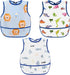 Waterproof Baby Bibs for Eating, Mess Proof Toddler Feeding Bibs for Girls Boys ﻿