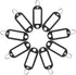 20 Pieces Key Tags 2 Inch Soft Plastic Key Chain Tags with Blank Paper Labels Clear Windows Protective Films and Split Rings Flexible Item Identifiers, Black