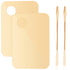 2Pcs Acrylic Makeup Mixing Palette with 2 Pcs Makeup Spatula, Gold Foundation Mixing Tray Cosmetic Palette Mixer for Foundation, Eyeshadow, Lipsticks, Nail Art