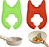 2pcs Silicone Pot Holders, Adjustable Kitchen Silicone Spoon Rest Suitable for Placing Spoons and Spatulas After Cooking in a Steamer Utensil Rest, Anti-Slip Spatula Pot Spoon Holder (Green/Red)