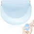 Silicone Retainer Case, Denture Case Retainer Holder with Vent Holes, Portable Retainer Cleaner Case for Women Men Kids Boys Girls, Mouth Guard Aligner Case Dental Retainer Container Case (Light Blue)