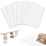 600Pcs Double Sided Dots Glue, Clear Sticky Tack Putty Removable, Sticky Gel Dots Tacky Putty Crafts Mounting Putty, No Trace Poster Putty Sticky Tack for Wall Hanging (0.51 X 0.31 Inches)