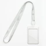 ID Badge Holder with Lanyard White Lanyards with Clear Window ID Card Holder for Office School Credit Cards Proximity Key Cards Driver’s Licenses and Passes