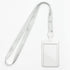 ID Badge Holder with Lanyard White Lanyards with Clear Window ID Card Holder for Office School Credit Cards Proximity Key Cards Driver’s Licenses and Passes