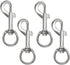 Flag Clips Flagpole Rope Hooks 4 Pcs Swivel Eye Bolt Snap Hooks, Stainless Steel Halyard Rope Clips for Dog Leash, Marine Boat & Diving