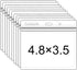 Clear Plastic Horizontal Badge Holder -  12 Pcs Thick Name Tag ID Card Protector Holders Large Transparent Sleeve Waterproof (4.8 x 3.5 Inch)