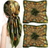35 Inch Silky Head Scarf 2 Pcs Large Square Neck Scarf Sleeping Hair Wrapping Satin Bandana for Women