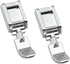 2Pcs Zipper Sewing Machine Presser Foot, Zinc Alloy Sewing Machine Foot for Most Low Shank Snap on Sewing Machines, Silver