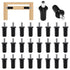 24Pcs Cabinet Door Repair Pins, Damper Replacement Spring Loaded Repair Pins, Furniture Fittings Door Pin, Blinds Repair Pin, Black
