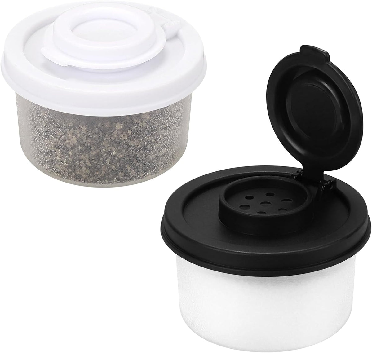 Salt and Pepper Shakers, Mini Salt Shaker to go Moisture Proof Salt Pepper Shakers Spice Container Dispenser for Camping Picnic Lunch Boxes Travel Kitchen