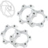 4 Pcs 44MM Bike Freewheel Threaded Hubs Disk Brake Adapter, 1.73-inch Aluminum Alloy 6-Bolt Disc Brake Rotor Flange Adapter, Silver